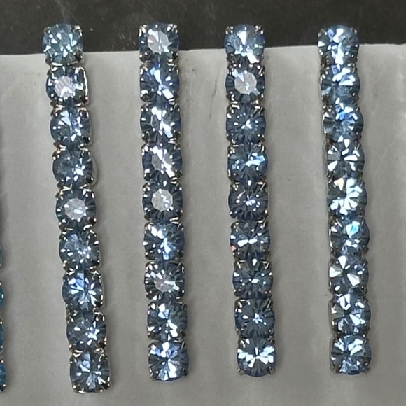 Danny Pollak Light Sapphire Swarovski Crystal Bobby Pin (#3) - approx. 2.5 in. - Picture 3 of 10